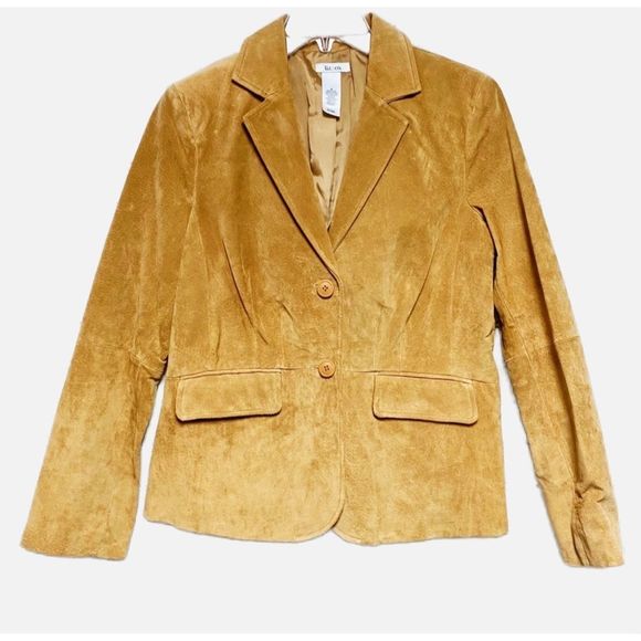 liz & co. Jackets & Blazers - Liz&Co Suede leather blazer